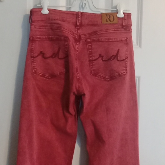 Ranch Dress'n Chic Women's Red Flare Jeans - Picture 6 of 7